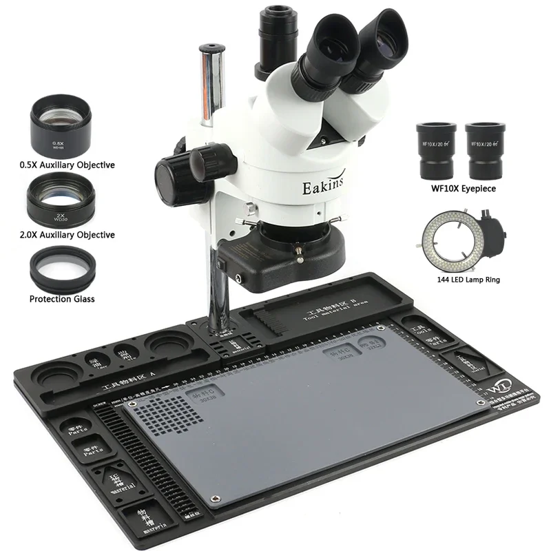 Big Multifunction Aluminum All - đánh giá và giá Stereo Trinocular Microscope Pcb