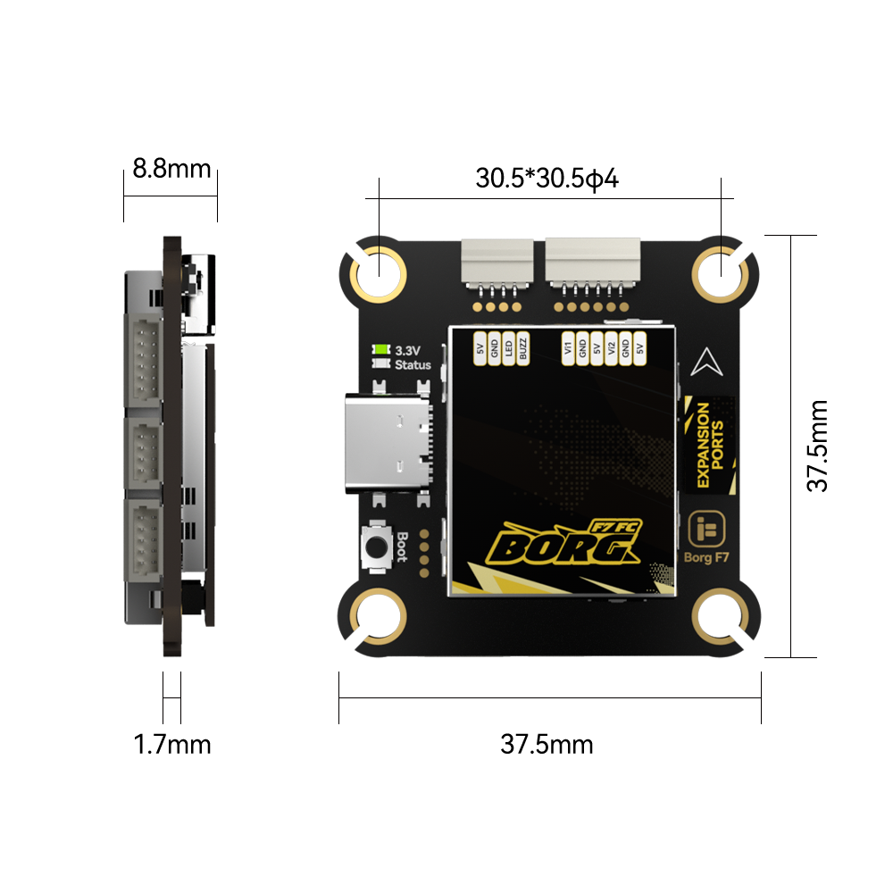 IFlight Borg F7 + Borg 60 ESC  - đánh giá và giá Fpv Flight Controller F7 Stack 60A