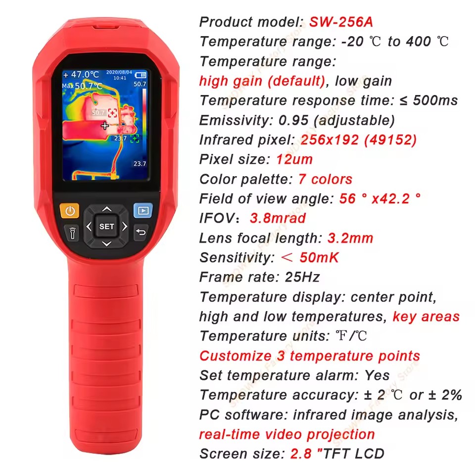 SNDWAY SW-8120S SW-256A Therma - đánh giá và giá Thermal Imaging Camera Pcb Repair